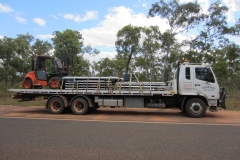 Forklift and fencing materials