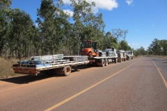 Cape York fencing materials; use of our forkift to load and unload